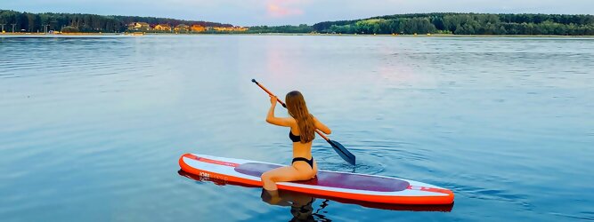 Trip Health - Wassersport mit Balance & Technik vereinen | Stand up paddeln, SUPen, Surfen, Skiten, Wakeboarden, Wasserski auf kristallklaren Bergseen